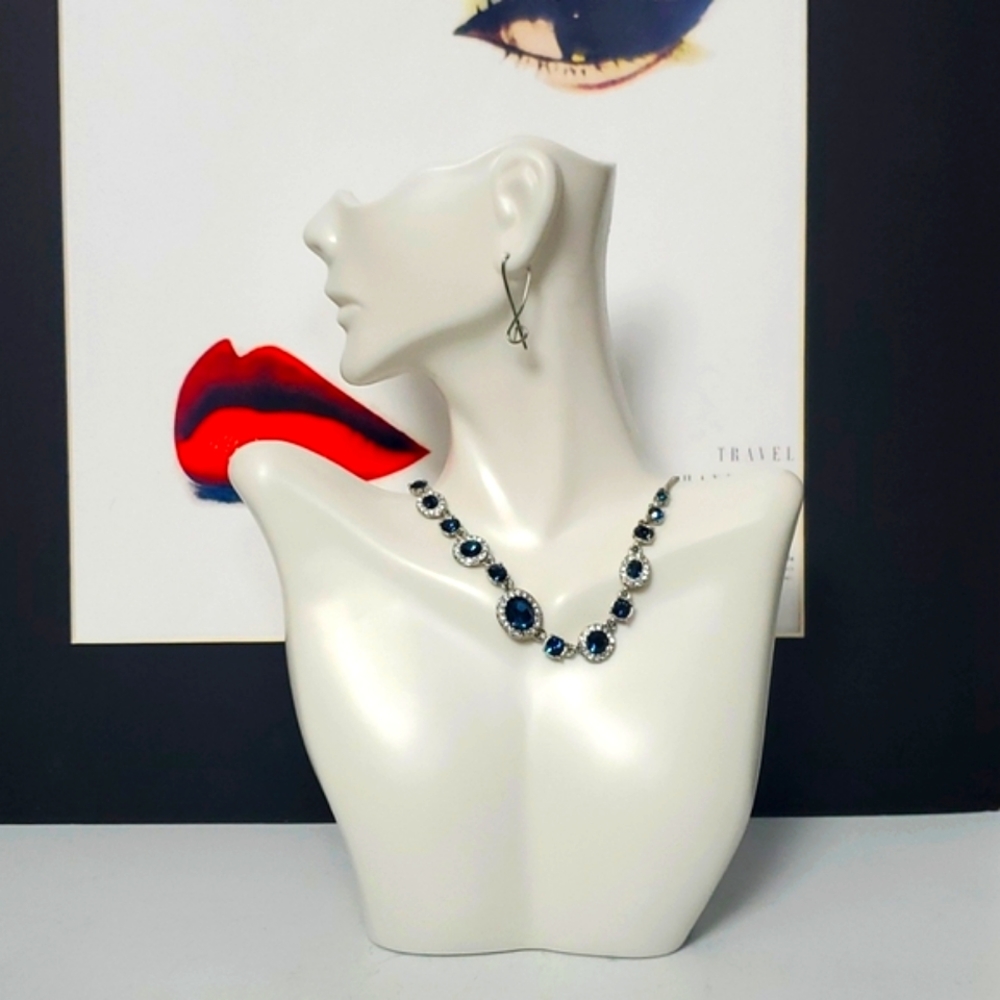 Givenchy Silver Choker  with Crystals Chain